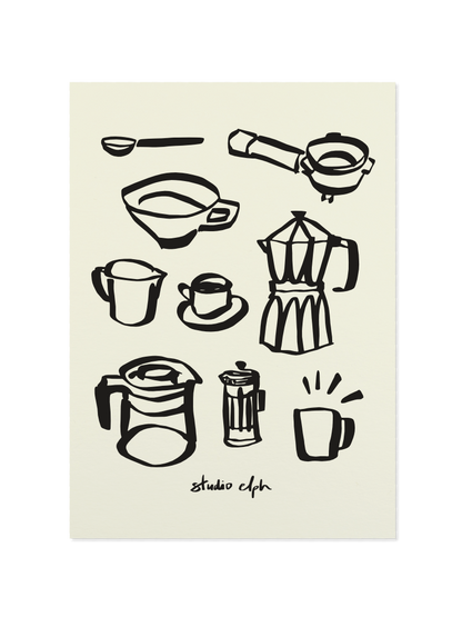 specialty coffee - Poster, DIN A4, perlweiß