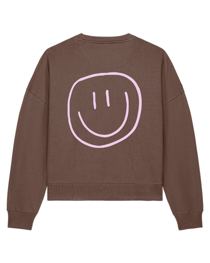 smiley - Women Sweater, mokka