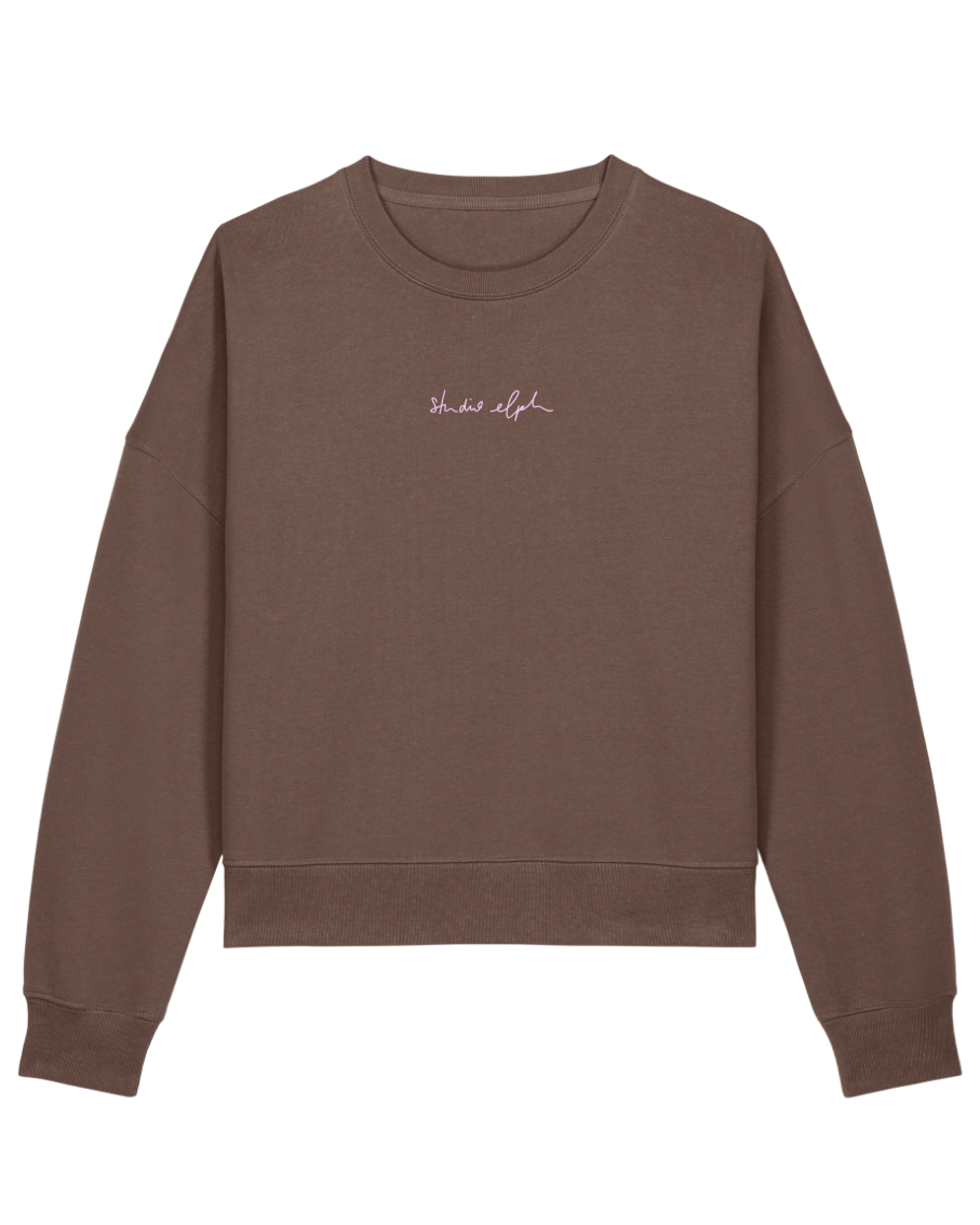 smiley - Women Sweater, mokka