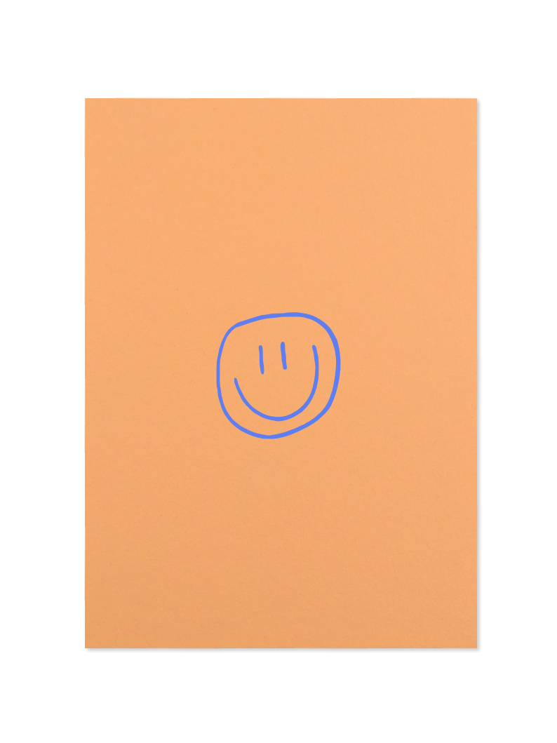 little smile - Postkarte, hellorange