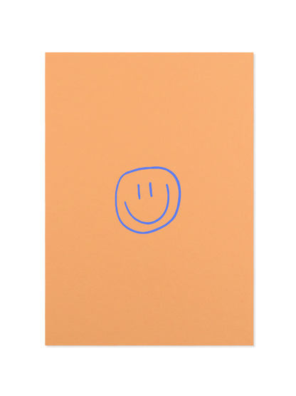 little smile - Postkarte, hellorange