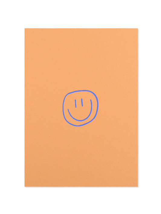little smile - Postkarte, hellorange