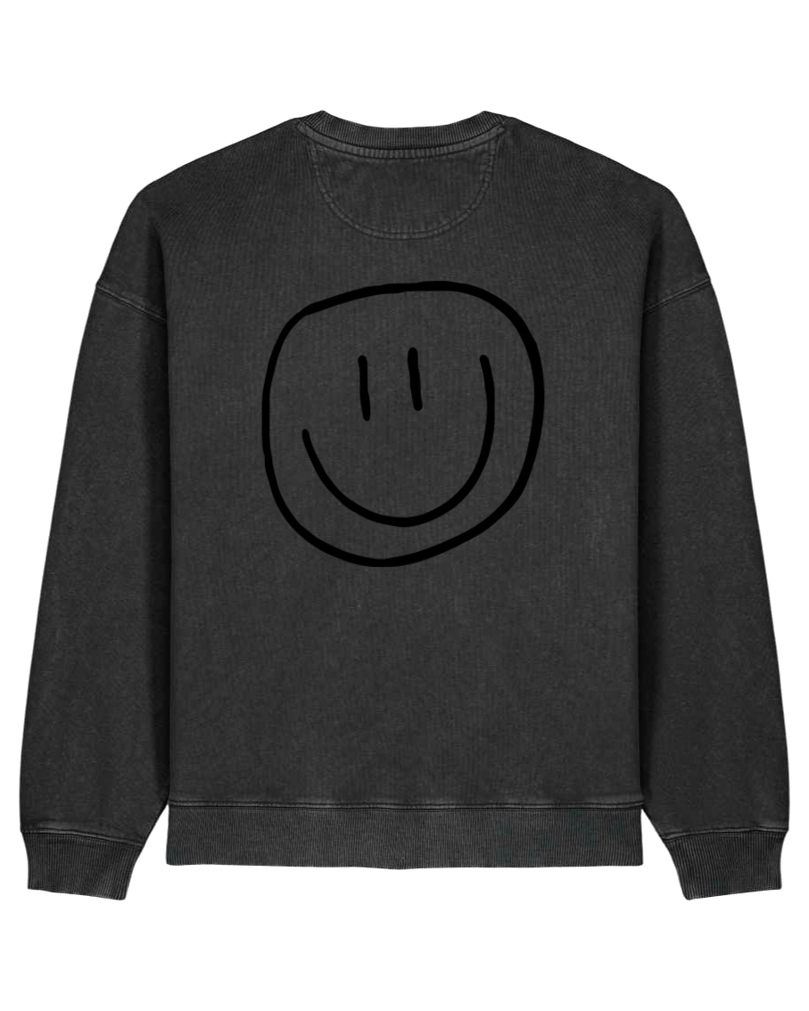 smiley - Unisex Sweater, vintage black