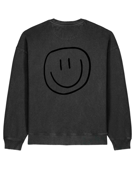 smiley - Unisex Sweater, vintage black