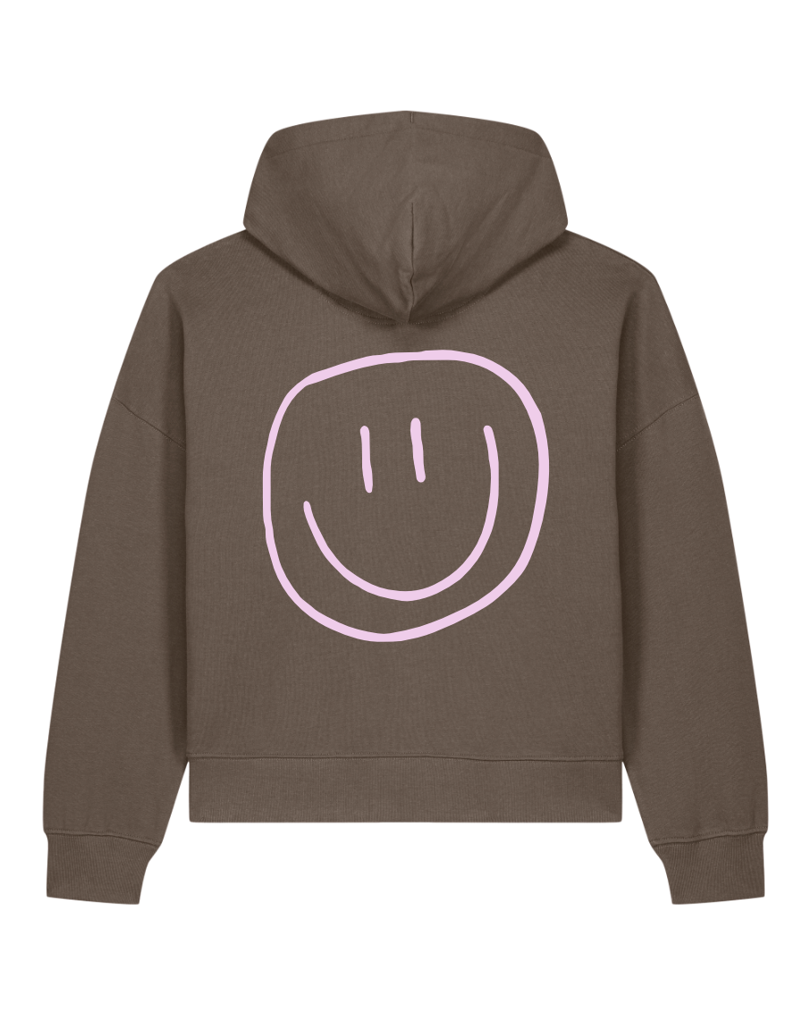smiley - Women Hoodie, mokka