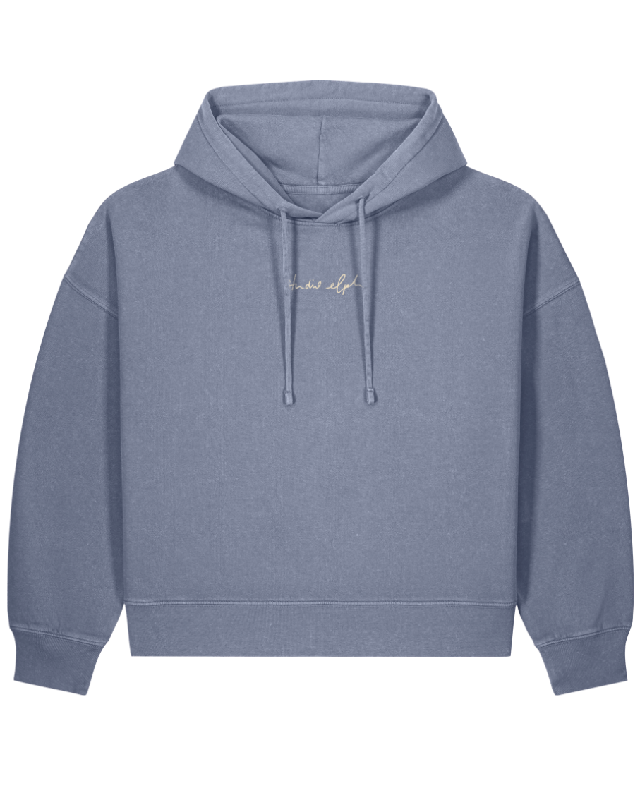 smiley - Women Hoodie, vintage blue