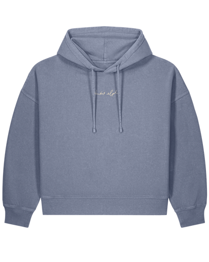 smiley - Women Hoodie, vintage blue