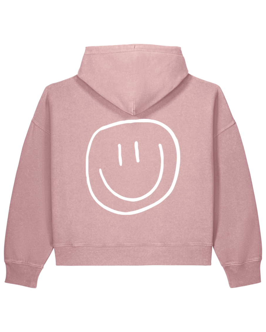 smiley - Women Hoodie, vintage rose