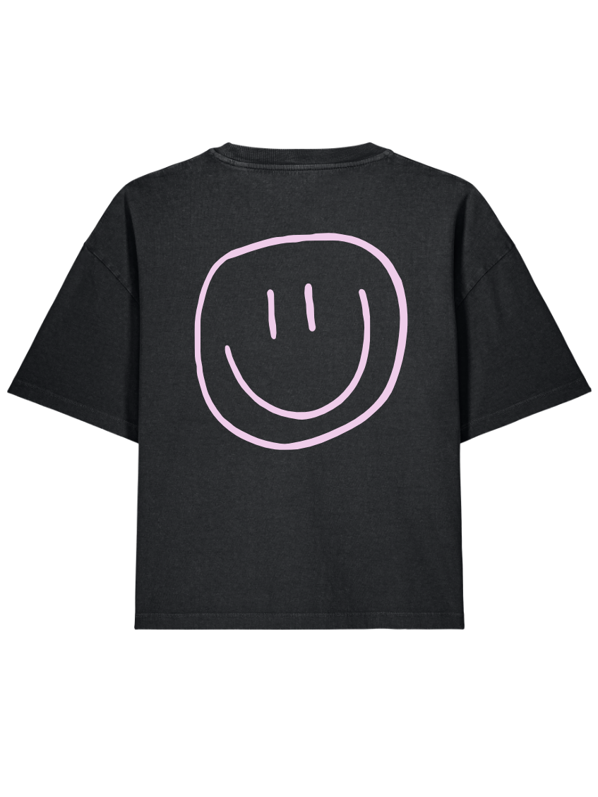 smiley - Women Shirt, vintage black