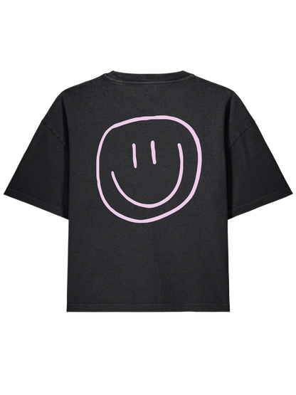 smiley - Women Shirt, vintage black