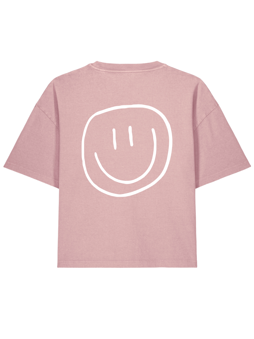 smiley - Women Shirt, vintage rose