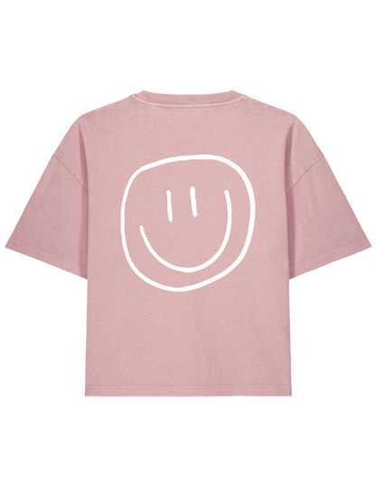 smiley - Women Shirt, vintage rose