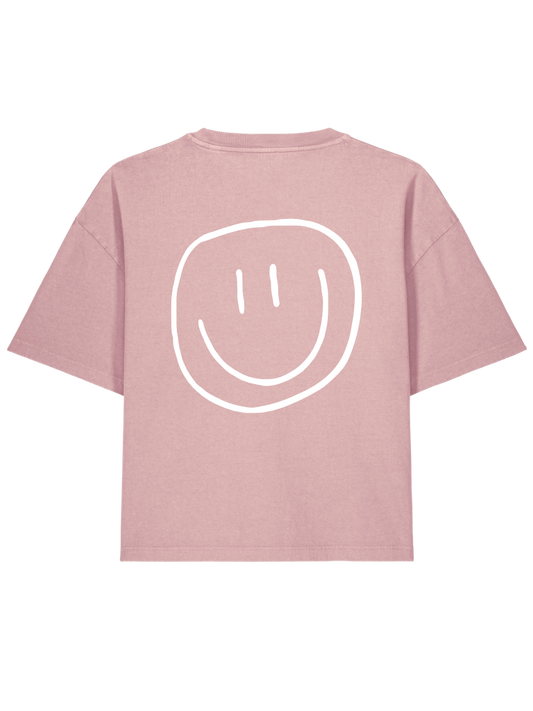 smiley - Women Shirt, vintage rose