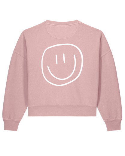 smiley - Women Sweater, vintage rose