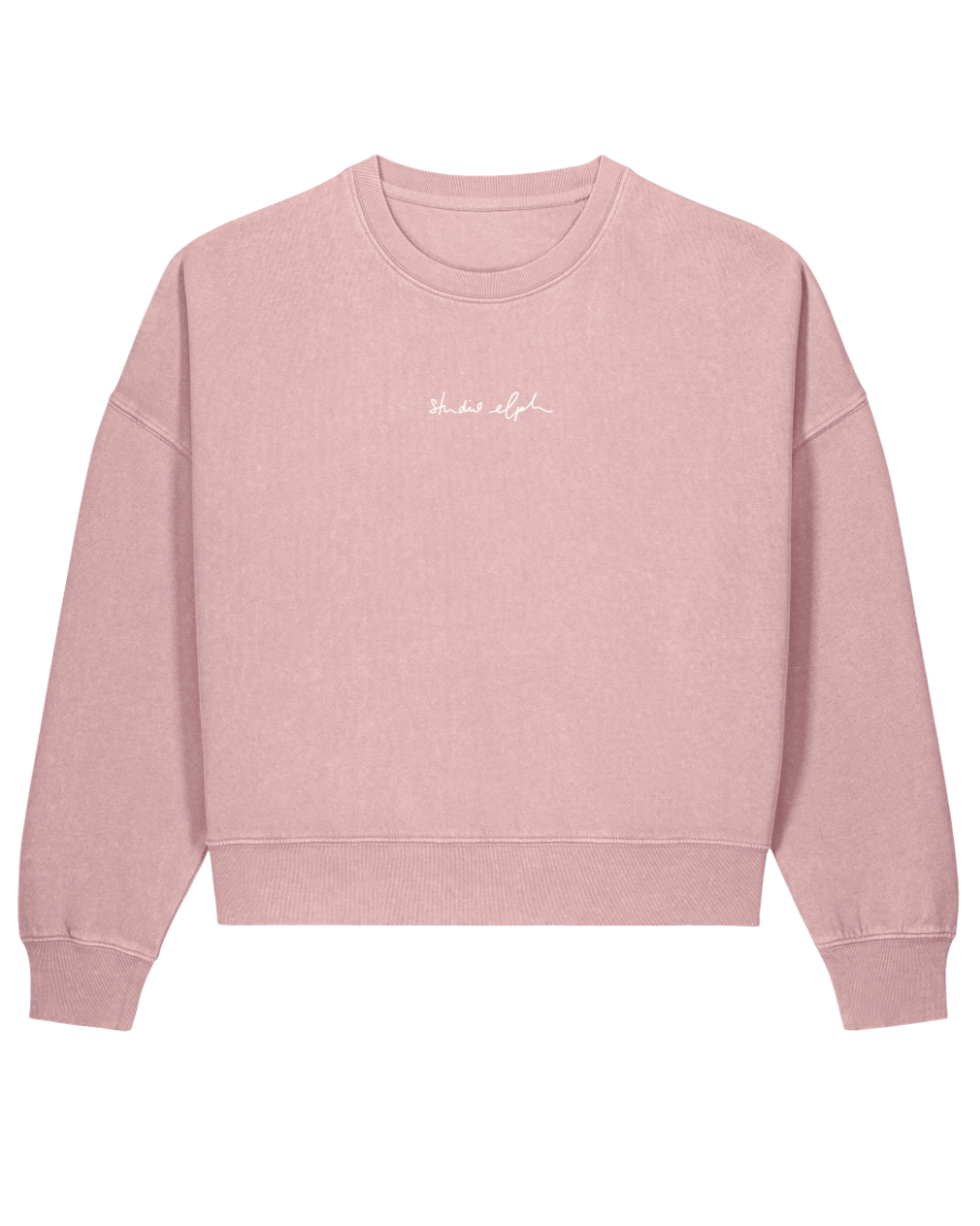 smiley - Women Sweater, vintage rose