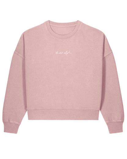 smiley - Women Sweater, vintage rose