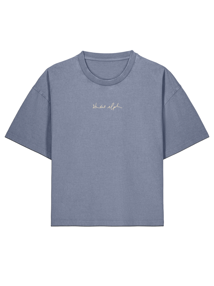 smiley - Women Shirt, vintage blue
