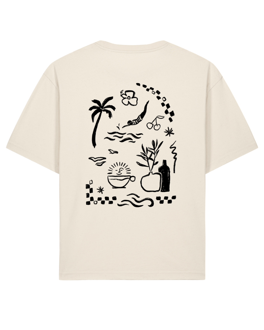 summer - Unisex Shirt, nature - schwarz