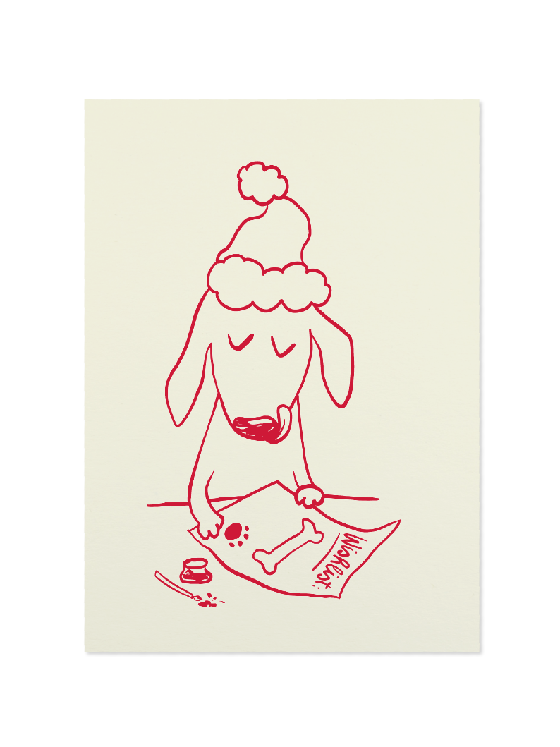 wishlist - Postkarte, perlweiß