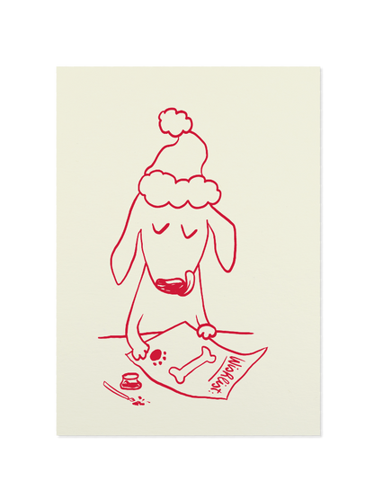 wishlist - Postkarte, perlweiß