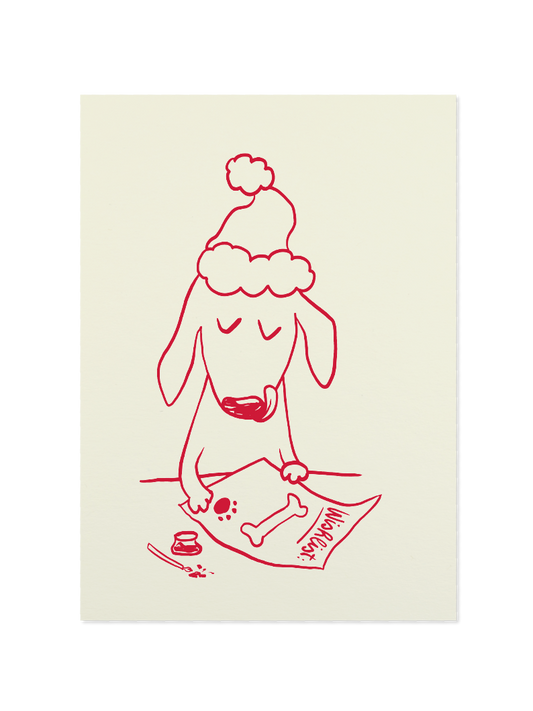 wishlist - Postkarte, perlweiß