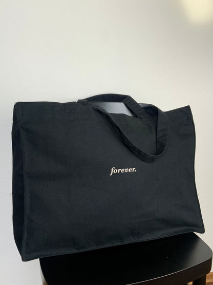 forever - XXL-Baumwolltasche, schwarz