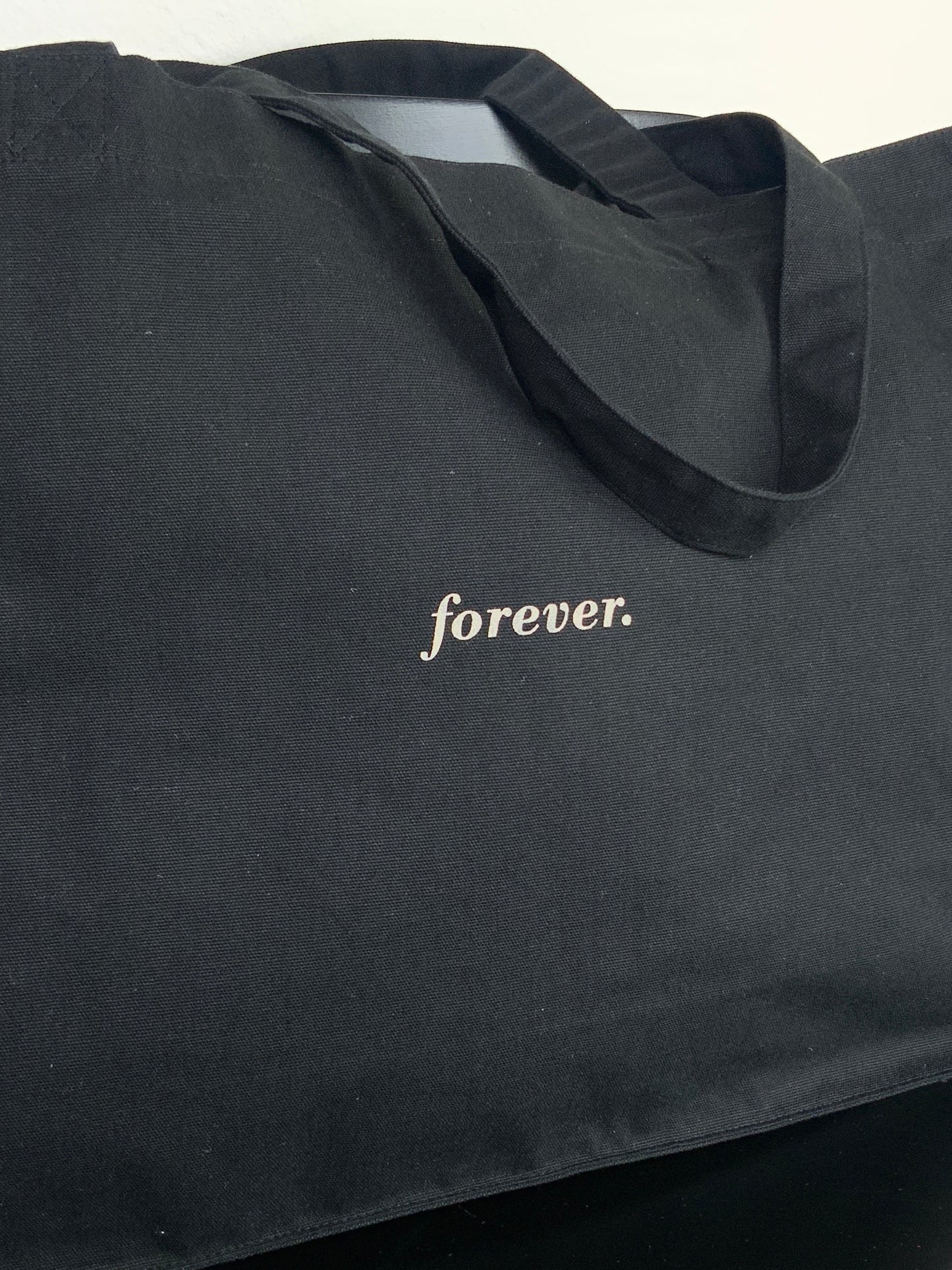forever - XXL-Baumwolltasche, schwarz