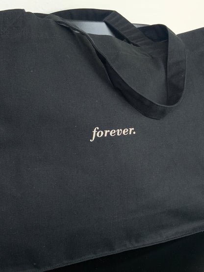 forever - XXL-Baumwolltasche, schwarz